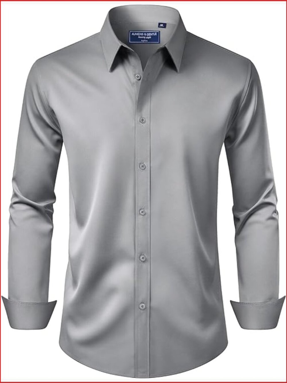 Men's Stretch Dress Shirt Regular Fit Stain Shield Long Sleeve Button Down
